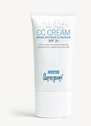 Supergoop! ежедневный корректирующий крем cc spf 35, 3 мл
