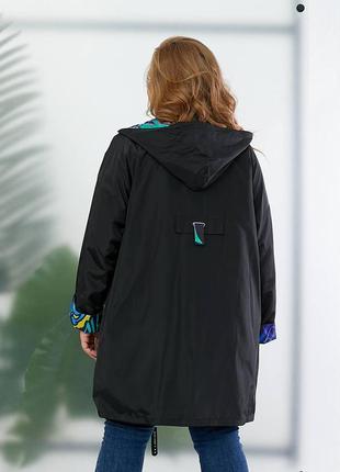 Жіноча весняна куртка плащ на флісі 52-54,56-58 60-62,64-66 хакі чорний синій7 фото