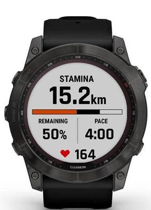 Смарт-часы garmin fenix 7x sapph sol carbon gray dlc ti w/black6 фото