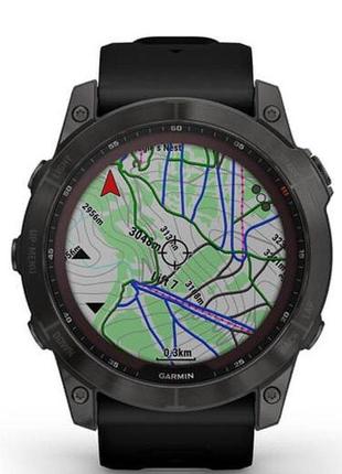 Смарт-часы garmin fenix 7x sapph sol carbon gray dlc ti w/black5 фото