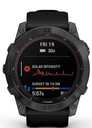 Смарт-часы garmin fenix 7x sapph sol carbon gray dlc ti w/black4 фото