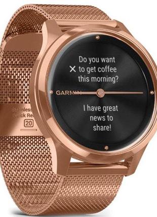 Garmin vivomove luxe, rose gold, milanese2 фото