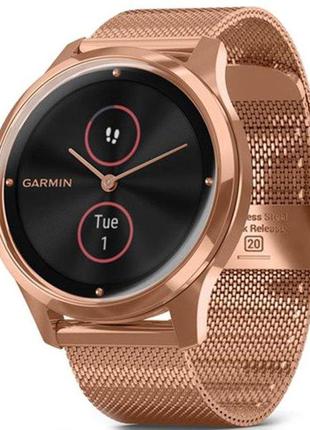 Garmin vivomove luxe, rose gold, milanese