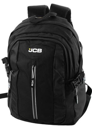 Мужской рюкзак из полиэстера черный jcb fuljcbbp66-blk-gr