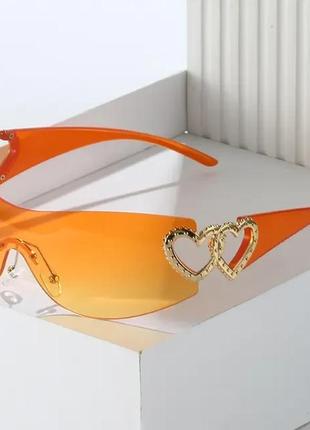 Спортивні окуляри колір трендові жіночі чоловічі сонцезахисні стильні 2023 велоспорту y2k1 фото