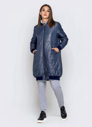 Стильна жіноча міжсезонна осіння куртка великого розміру a.play l 48-501 фото
