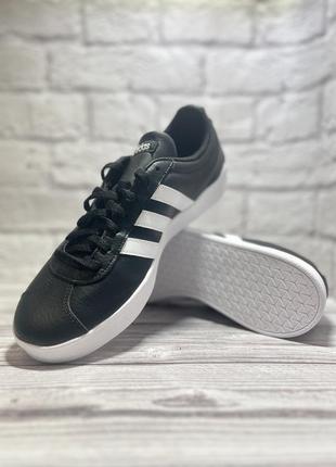 Кросівки шкіряні демісезонні adidas vl court 2.0/кроссовки кожаные демисезонные adidas vl court 2.0