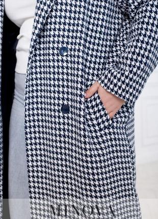 Женское шерстяное двубортное пальто2 фото