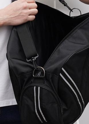 Спортивная чорная сумка дорожная сумка tiger-2 сумка унисекс городская сумка прочная сумка текстильная4 фото