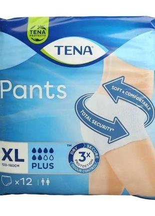 Підгузники-труси для дорослих tena pants+ extra large розмір 4 12 шт