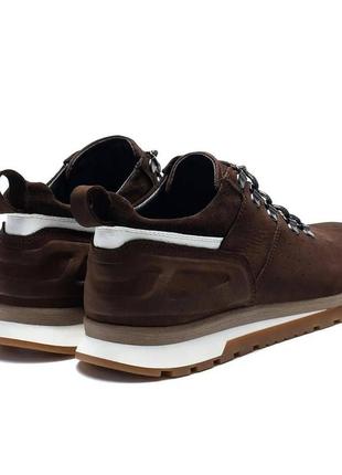 Мужские кожаные кроссовки hamma, мужские спортивные туфли коричневые, кеды повседневные. мужская обувь3 фото