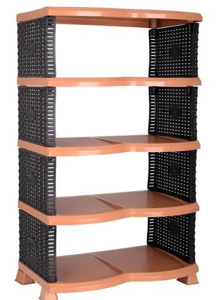 Етажерка для взуття violet house еко brown ротанг