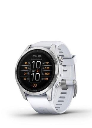 Gps смарт-годинник garmin epix pro (g2), 42, glass, ss, whitstn