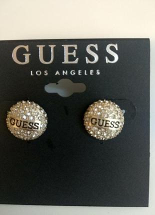 Женские  оригинальные сережки guess  гвоздики3 фото