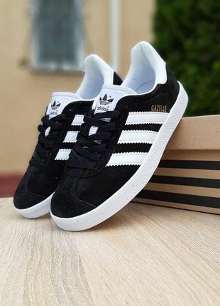 Adidas gazelle 🆕 жіночі кросівки адідас 🆕 білі c чорним