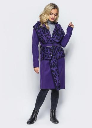 Женское пальто с капюшоном a.play l-xl 48-503 фото