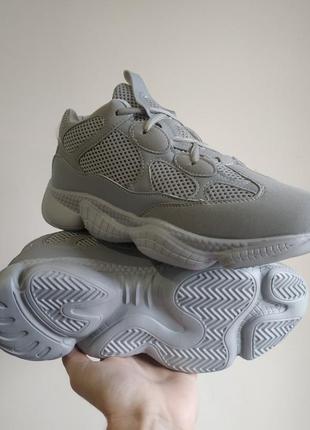 Сірі кросівки! чоловічі кеди! дихаючі! yeezy6 фото