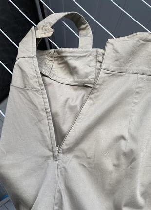 Высокая талия бежевая юбка на подтяжках h&m10 фото