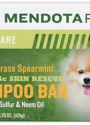 Шампунь із лемонграсом і м'ятою в брикеті dermagic skin rescue shampoo bar lemongrass/spearmint 105г