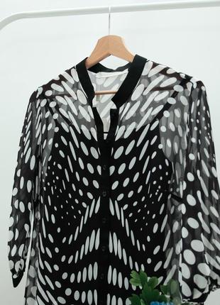 Шифоновая блуза, блузка в горошек с майкой la gazzetta2 фото