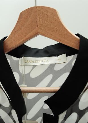 Шифоновая блуза, блузка в горошек с майкой la gazzetta3 фото