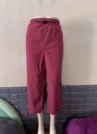 Бриджи бриджи летние брюки бордового цвета женские размер 48 50 есть карманы3 фото