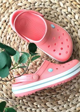 Crocs clog crocband melon женские кроксы крокбэнд сабо