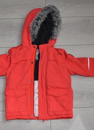 Теплая зимняя куртка 4-5 лет f&f