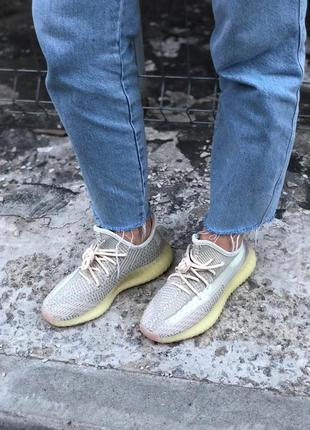 Adidas yeezy boost 350 v2 citrin 🆕 женские кроссовки адидас изи 🆕 бежевый/желтый7 фото