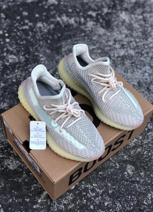 Adidas yeezy boost 350 v2 citrin 🆕 женские кроссовки адидас изи 🆕 бежевый/желтый10 фото