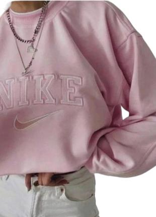 Свитшот nike pink кофта найк женская оверсайз