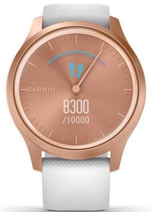 Garmin vivomove ⌚ style, s/e eu, rose gold, white, silicone5 фото