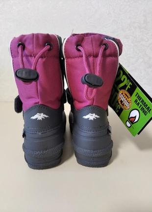 Зимові чоботи, сноубутсы tundra для дівчинки, розмір 8. оригінал3 фото