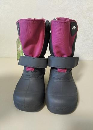 Зимові чоботи, сноубутсы tundra для дівчинки, розмір 8. оригінал5 фото