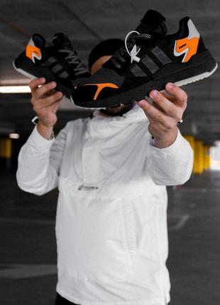 Adidas nite jogger core "black" 🆕 мужские кроссовки адидас 🆕 черные3 фото
