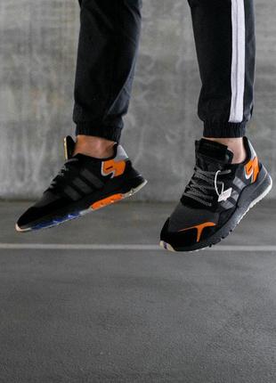 Adidas nite jogger core "black" 🆕 мужские кроссовки адидас 🆕 черные5 фото