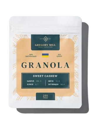 Гранола gregory mill sweet cashew, 250 г