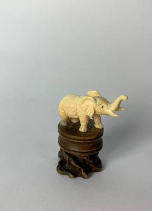 Авторська фігурка статуетка "слон" з бивня мамонта9 фото