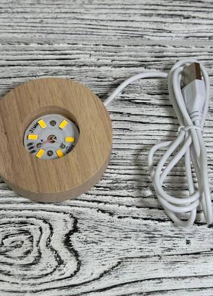 Декоративний 3d-нічник від power bank/usb кришталева куля сатурн