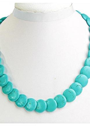 Намисто бірюза з прожилками