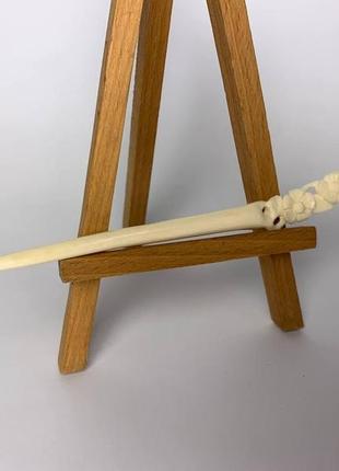 Шпилька из кости, аксессуар, заколка для волос "цветы лиана", шпилька костяная,...