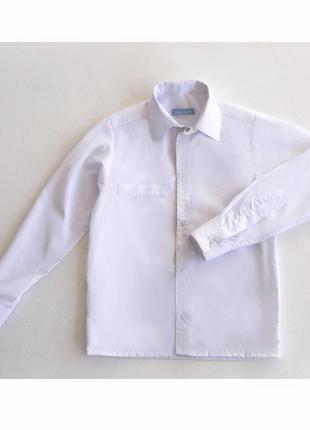 Рубашка для мальчика белая, на кнопках or7-02-2