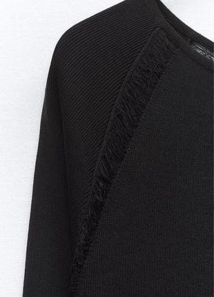Черное платье миди по бокам с разрезами из новой коллекции zara размер s6 фото