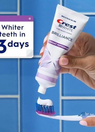 Crest 3d brilliance мега отбеливания зубов паста с полиролью 24g,99g,110g