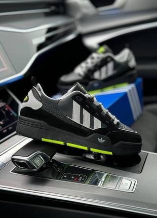 Мужские кроссовки adidas originals adi2000 gray green2 фото