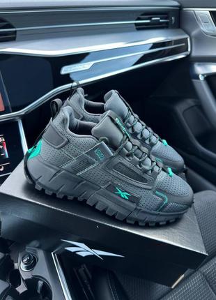 Мужские кроссовки reebok zig kinetica edge gray mint