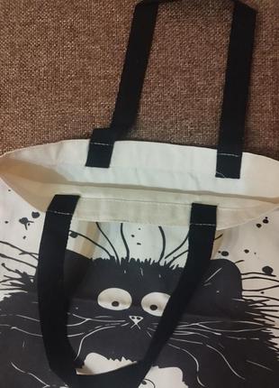 Еко сумка- шопер з котиками3 фото