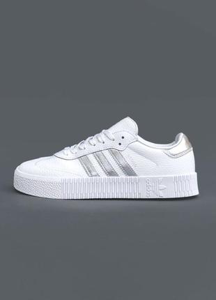 Samba rose sales adidas silver