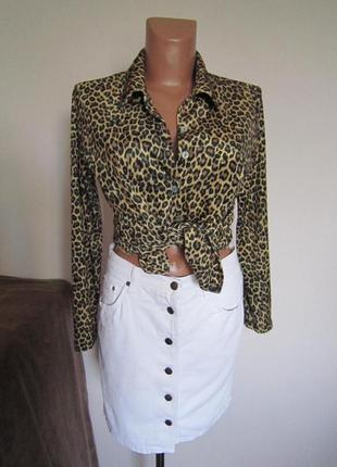 Леопардова плюшева сорочка від new look