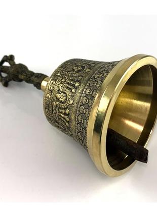 Дзвін чакровий бронзовий ( 14.5х7.7х6.5 см) (непал)2 фото